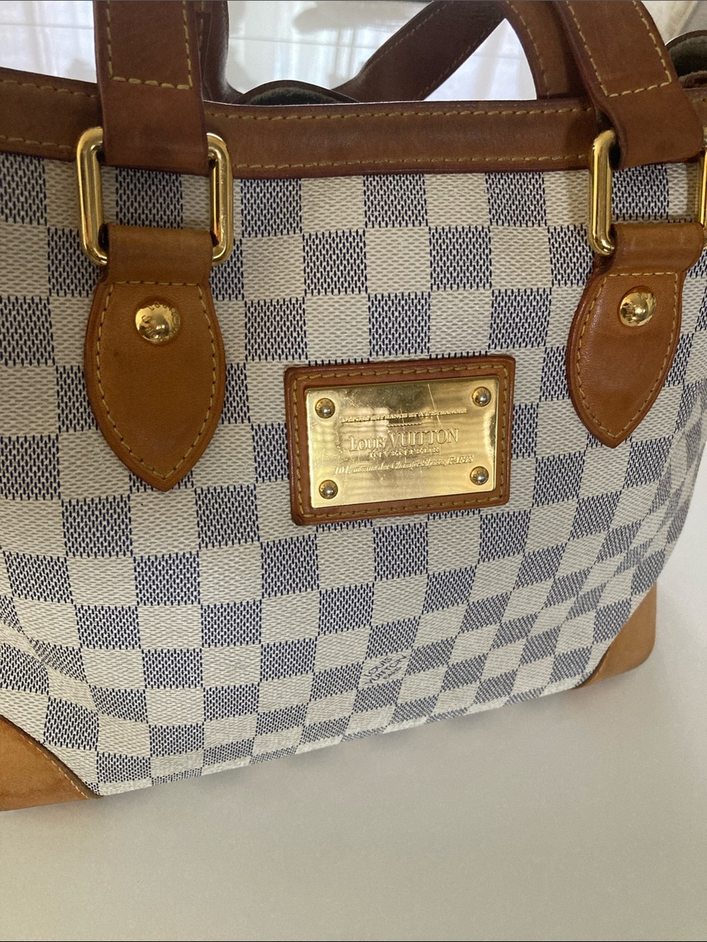 AUTHENTIC LOUIS VUITTON DAMIER AZURE PM TOTE BAG